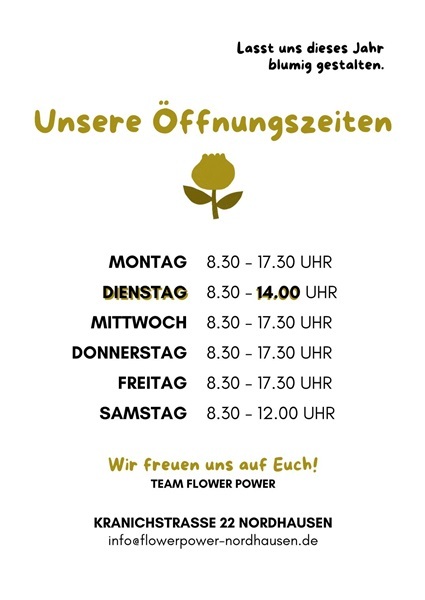 Öffnungszeiten Öffnungszeiten